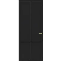 Cando Binnendeur Elegant Original 1a05 - Grafietzwart - Gegrond - Opdek - Links - 73x211,5cm