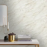 Easy Décor Vliesbehang Carrara Marmer - Wit - Goud - 10,05m X 52cm
