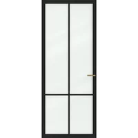 Cando Binnendeur Elegant Original 1d05 - Grafietzwart - Gegrond - Opdek - Rechts - 83x231,5cm