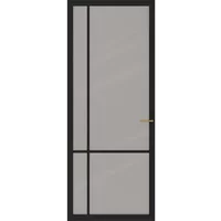 Cando Binnendeur Elegant Original 1e06 - Grafietzwart - Gegrond - Stomp - 88x201,5cm