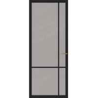 Cando Binnendeur Elegant Original 1e04 - Grafietzwart - Gegrond - Opdek - Rechts - 78x211,5cm