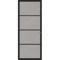 Cando Binnendeur Elegant Original 1e03 - Grafietzwart - Gegrond - Opdek - Rechts - 73x211,5cm