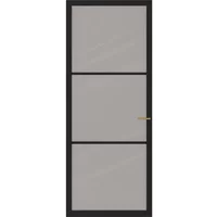 Cando Binnendeur Elegant Original 1e02 - Grafietzwart - Gegrond - Opdek - Rechts - 78x211,5cm