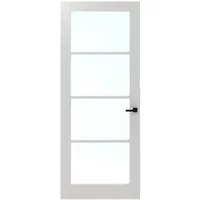 Cando Binnendeur Panel Modern 2b02 - Wit - Gegrond - Opdek - Links - 63x211,5cm