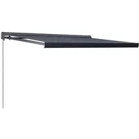 Knikarmscherm Zefir Ii Gemotoriseerd 4x3m Grijze Stof Grijze Structuur Naterial