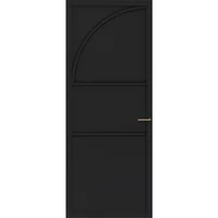 Cando Binnendeur Elegant Flow 1a04 - Zwart - Gegrond - Opdek - Links - 78x231,5cm