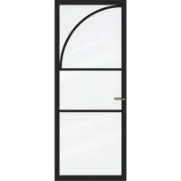 Cando Binnendeur Elegant Flow 1c04 - Zwart - Gegrond - Stomp - 83x211,5cm