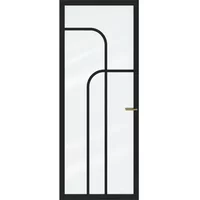 Cando Binnendeur Elegant Flow 1c05 - Zwart - Gegrond - Opdek - Rechts - 88x201,5cm