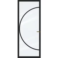 Cando Binnendeur Elegant Flow Ac03 - Grafietzwart - Gelakt - Stomp - Links - 93x211,5cm