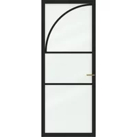 Cando Binnendeur Elegant Flow 1d04 - Zwart - Gegrond - Stomp - 83x231,5cm