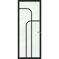Cando Binnendeur Elegant Flow 1d05 - Zwart - Gegrond - Opdek - Rechts - 93x211,5cm