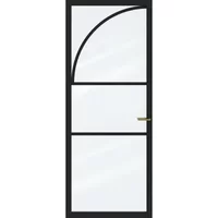 Cando Binnendeur Elegant Flow Ac04 - Grafietzwart - Gelakt - Opdek - Links - 93x211,5cm