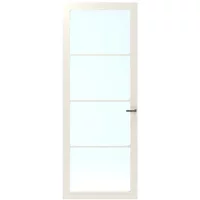 Cando Binnendeur Cover Glass Bc02 - Crystal White - Gelakt - Stomp - Links - 93x211,5cm