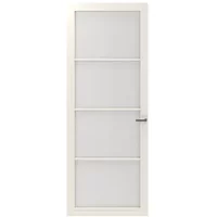 Cando Binnendeur Cover Glass Bd02 - Crystal White - Gelakt - Opdek - Rechts - 83x231,5cm