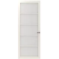 Cando Binnendeur Cover Glass Bd03 - Crystal White - Gelakt - Stomp - Links - 93x231,5cm