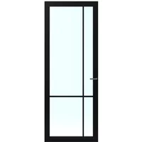 Cando Binnendeur Schuifdeur Cover Glass Dc04 - Carbon Black - Gelakt - Stomp - 83x211,5cm