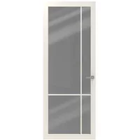 Cando Binnendeur Cover Glass Be04 - Crystal White - Gelakt - Stomp - Rechts - 93x231,5cm