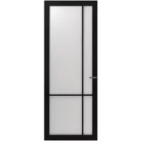 Cando Binnendeur Schuifdeur Cover Glass Dd04 - Carbon Black - Gelakt - Stomp - 93x231,5cm