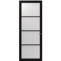 Cando Binnendeur Cover Glass Dd02 - Carbon Black - Gelakt - Stomp - Links - 93x211,5cm