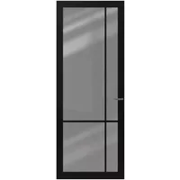 Cando Binnendeur Cover Glass De04 - Carbon Black - Gelakt - Stomp - Rechts - 93x211,5cm