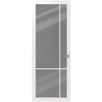 Cando Binnendeur Cover Glass Ee04 - Chalk White - Gelakt - Stomp - Rechts - 83x231,5cm