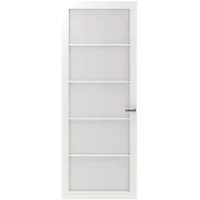 Cando Binnendeur Cover Glass Ed03 - Chalk White - Gelakt - Opdek - Rechts - 83x211,5cm