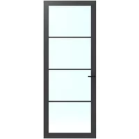 Cando Binnendeur Cover Glass Fc02 - Iron Grey - Gelakt - Opdek - Links - 88x231,5cm