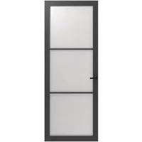 Cando Binnendeur Cover Glass Fd01 - Iron Grey - Gelakt - Opdek - Rechts - 88x231,5cm