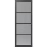Cando Binnendeur Cover Glass Fe02 - Iron Grey - Gelakt - Stomp - Rechts - 93x201,5cm