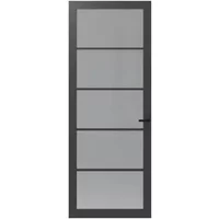 Cando Binnendeur Schuifdeur Cover Glass Fe03 - Iron Grey - Gelakt - Stomp - 93x211,5cm