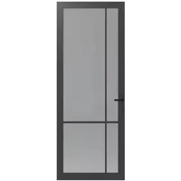 Cando Binnendeur Cover Glass Fe04 - Iron Grey - Gelakt - Stomp - Rechts - 83x211,5cm