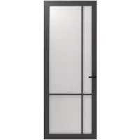Cando Binnendeur Cover Glass Fd04 - Iron Grey - Gelakt - Stomp - Rechts - 93x231,5cm