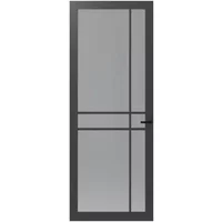Cando Binnendeur Cover Glass Fe05 - Iron Grey - Gelakt - Opdek - Links - 83x211,5cm