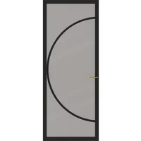 Cando Binnendeur Elegant Flow 1e03 - Zwart - Gegrond - Opdek - Rechts - 88x231,5cm