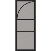 Cando Binnendeur Elegant Flow 1e04 - Zwart - Gegrond - Opdek - Rechts - 88x231,5cm