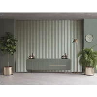 Vliesbehang Antibes An28217 - Vergrijsd Groen - Blauw - Grijs - 10,05 M X 53 Cm