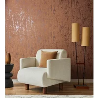 Vliesbehang City Romance 35163 - Kastanjebruin - Zilver - Metallic - 10,05 M X 53 Cm