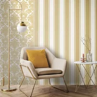 Vliesbehang Classic & Elegant 23612 - Licht Goudgeel - Offwhite - 10,05 M X 53 Cm