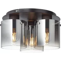Brilliant Plafondlamp Beth - Koffie - Rookglas - 3xe27