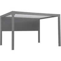 Green Outside Elektrisch Gordijn - 6m - Accessoire Voor Pergola Actual Xxl - Grijs - Met Afstandsbediening - Aluminium