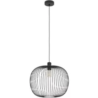 Eglo Industriële Hanglamp Lodods - Zwart - Metaal - 45cm - E27