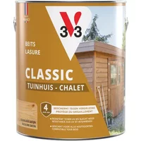 V33 Houtbeits Tuinhuis Classic - Kleurloos - Zijdeglans 2.5l