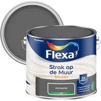 Flexa Strak Op De Muur Muurverf - Mat - Antracietgrijs - 2,5l
