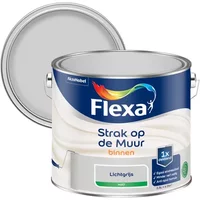 Flexa Strak Op De Muur Muurverf - Mat - Lichtgrijs - 2,5l