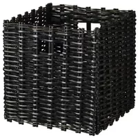 Decomode Opbergmand Wicker - Zwart - 31x31x31cm