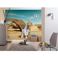 Fotobehang Lost Droïds - Meerkleurig - 2,54m X 368cm