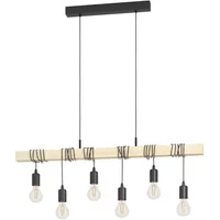 Eglo Hanglamp Townshend Hout Zwart 6xe27