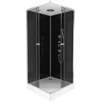 Aurlane Douchecabine Black 2 - Vierkant - 90x90x230cm - Zilver