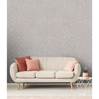Fotobehang Tegelpatroon 14134 - Grijs - 2,70m X 300cm