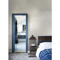 Fotobehang Vanilla Lime 14189 Grijs Hexagon - Beige - 2,70m X 450cm